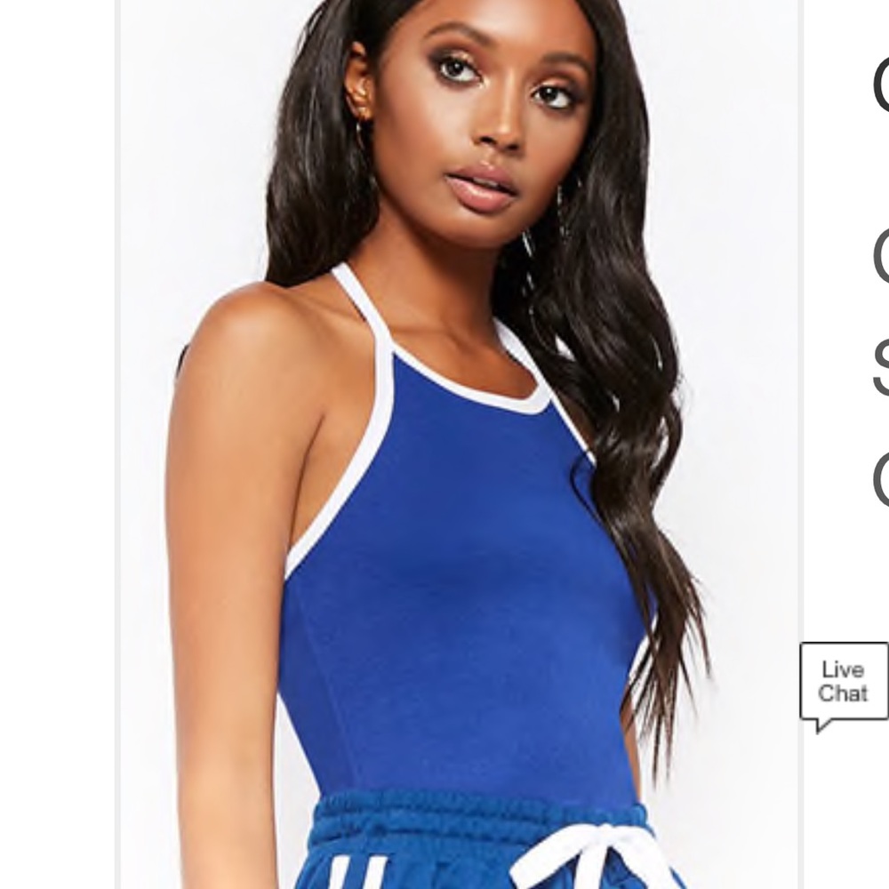 Blue F21 Halter Top